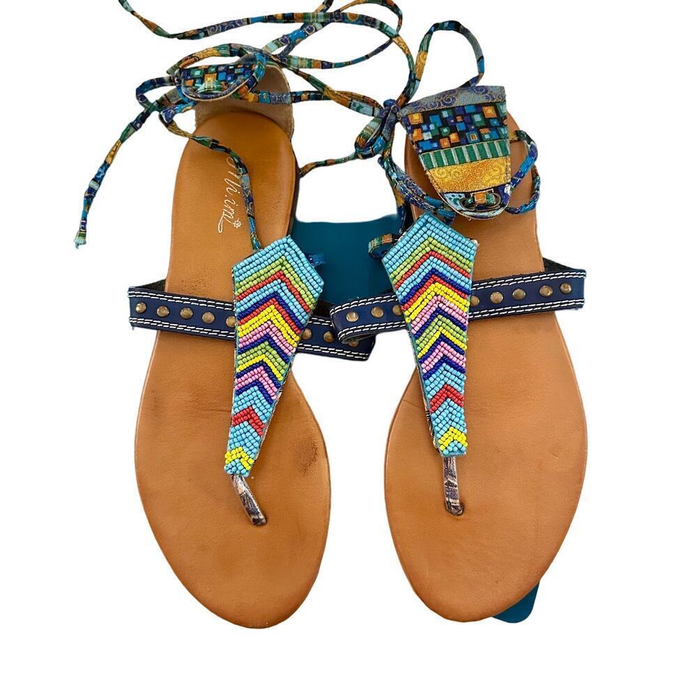 Colorful Beaded Women's Sandals